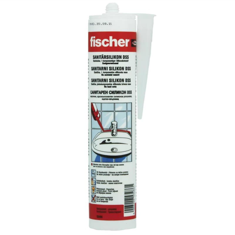 Fischer, sanitarni silikon providni 310ml