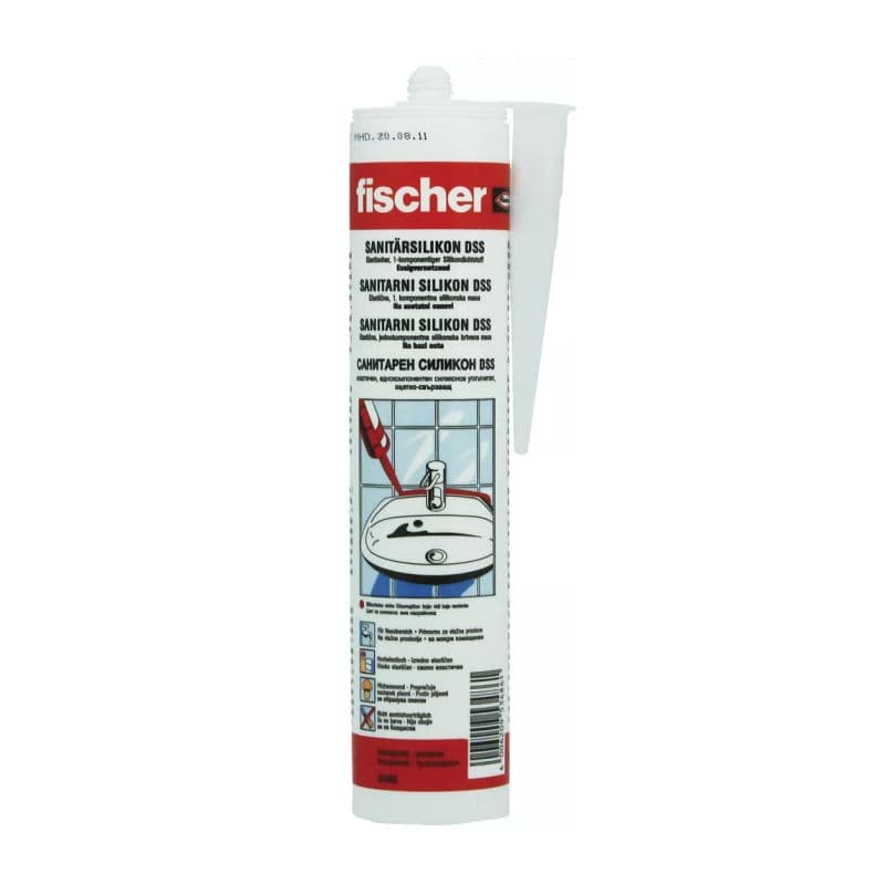 Fischer, sanitarni silikon beli 310ml