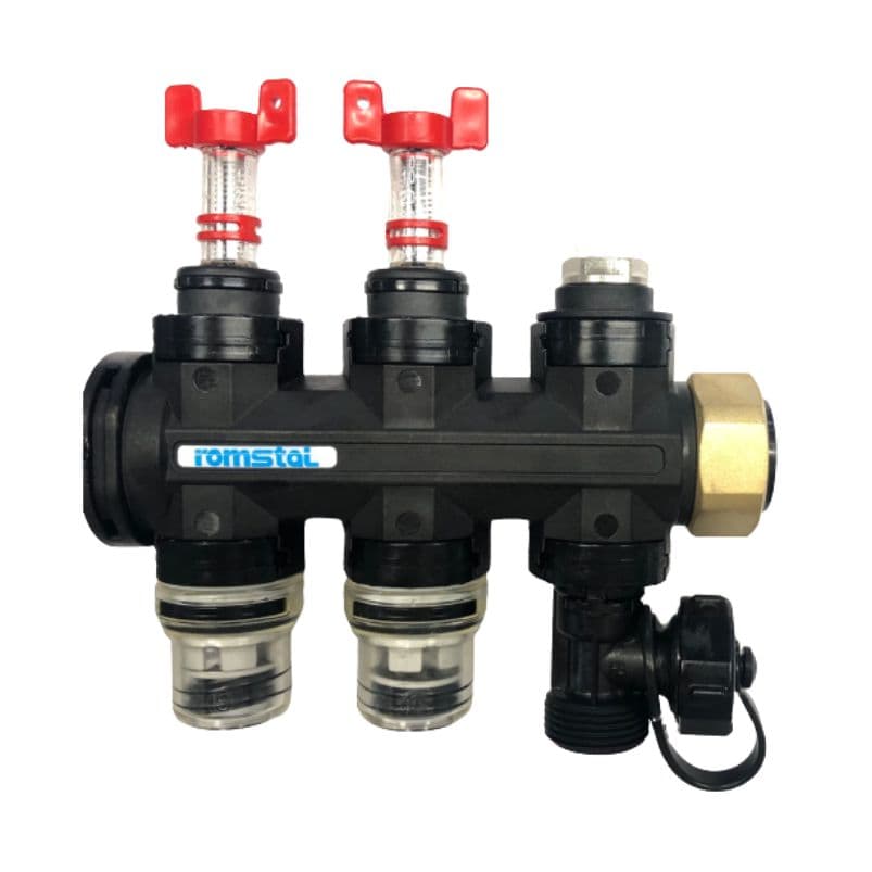 PPSU modul završni sa protokomerom 1"-16x2.0mm PUSHx2 - Romstal PPSU