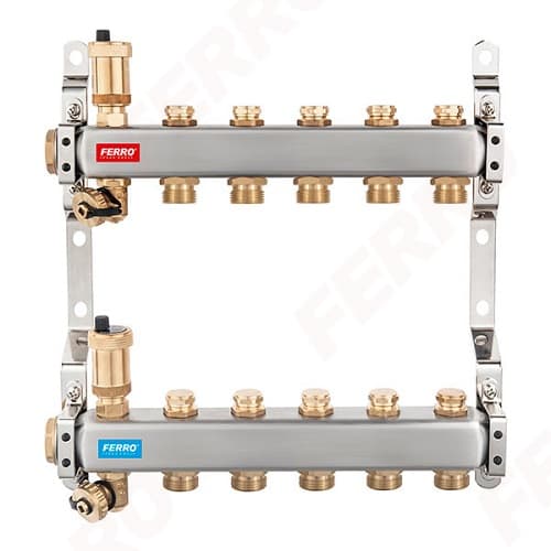 Inox razdelni set sa ventilima 1"x3/4"x12 — Ferro